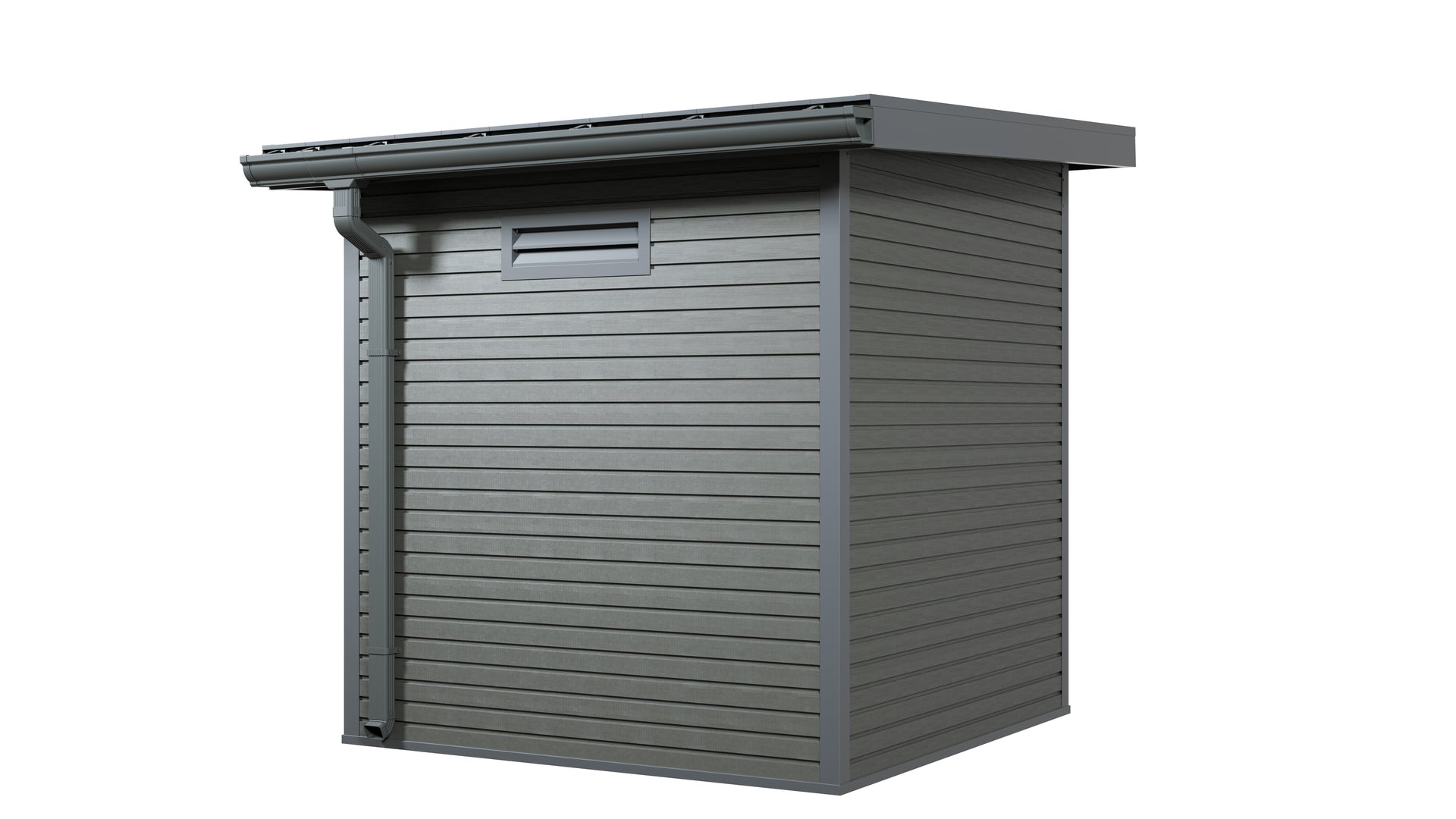 WPC Gartenhaus Linia 2020 inkl. Dachrinnen-Set, 2-farbig Grau/Anthrazit