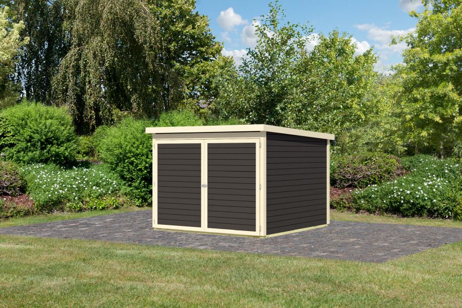 Karibu Fahrradgarage 4, terragrau, 19 mm