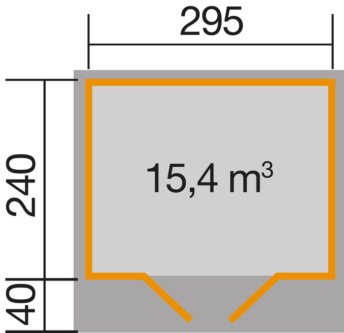 Weka Gartenhaus 179 Größe 3 in anthrazit