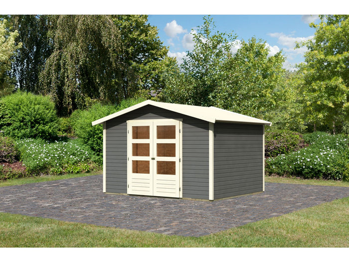 Karibu Gartenhaus Amberg 5 terragrau