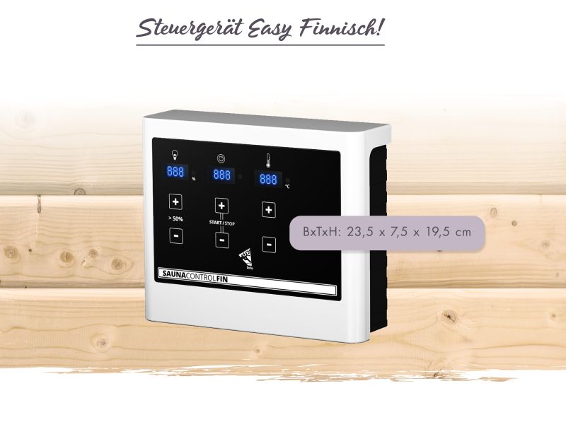 Karibu Saunaofen 9,0 kW externe Steuerung Easy und Steine