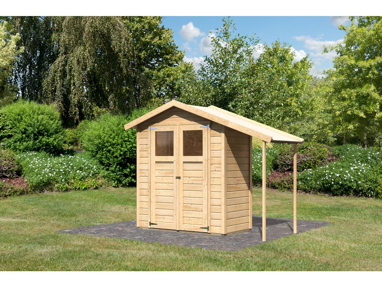 Karibu Gerätehaus Dana natur 14 mm