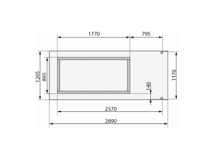 Karibu Gerätehaus Dana natur 14 mm