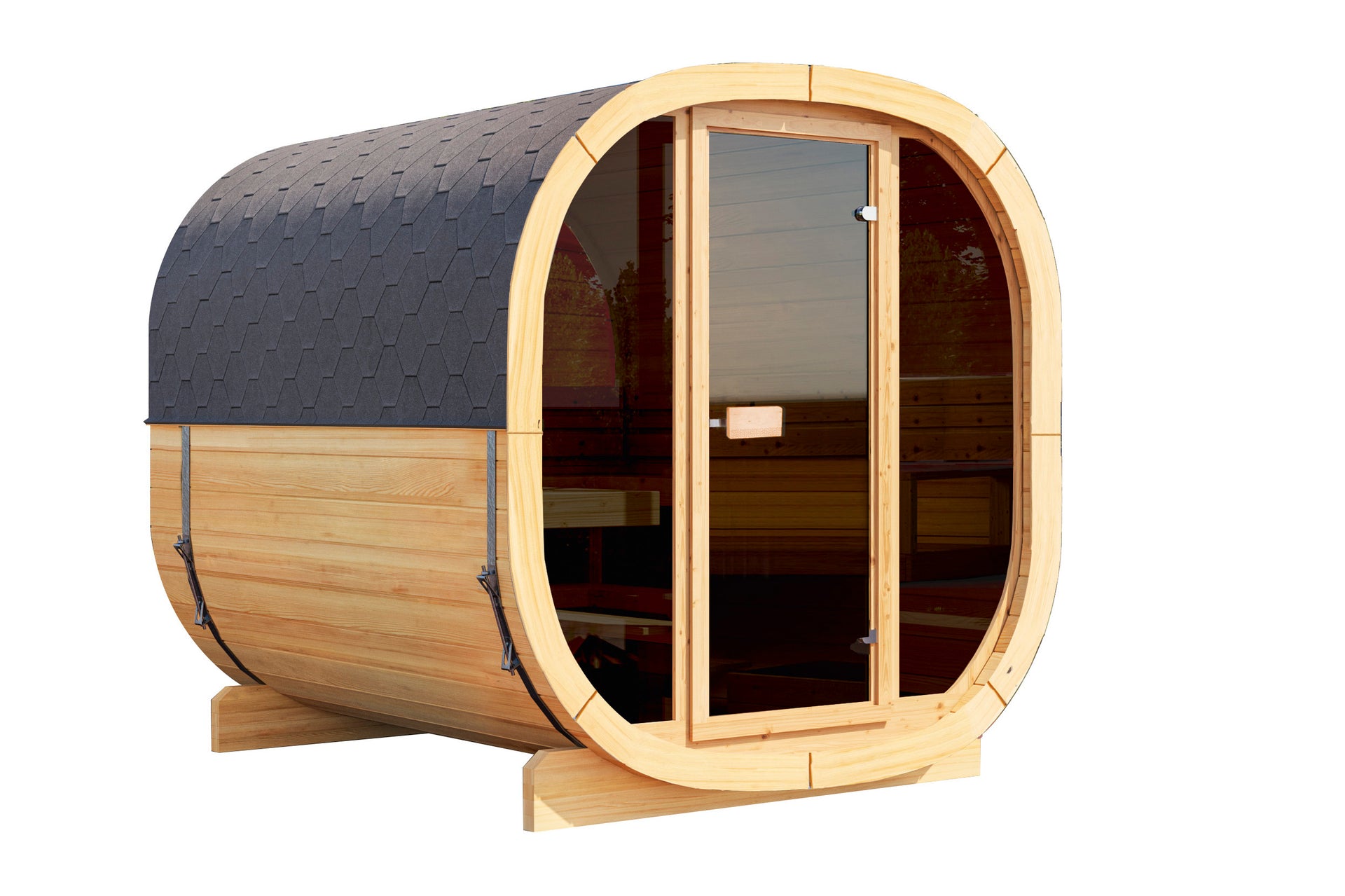 Wolff Finnhaus Saunafass Calina 2123 als Bausatz, Set 1