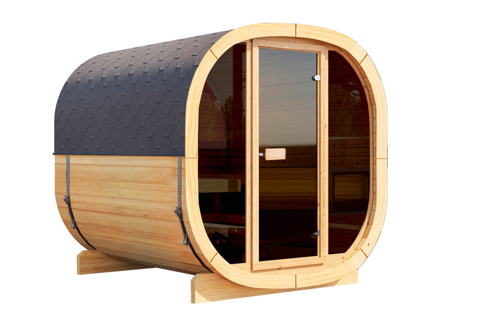 Wolff Finnhaus Saunafass Calina 2123 als Bausatz, Set 1