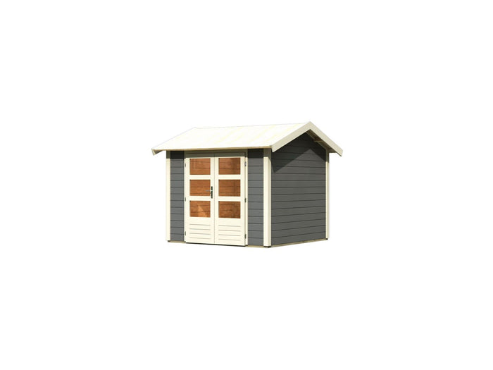 Karibu Gartenhaus Theres 3 terragrau 28 mm