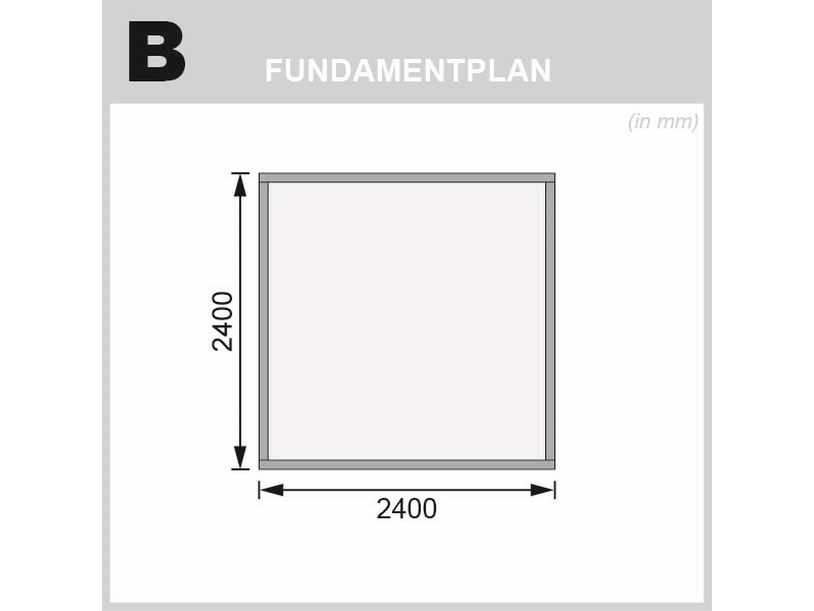 Karibu Gartenhaus Theres 3 terragrau 28 mm