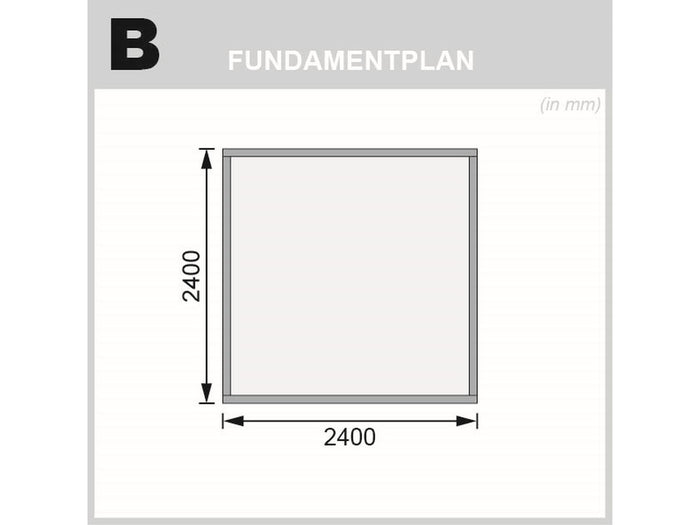 Karibu Gartenhaus Theres 3 terragrau 28 mm