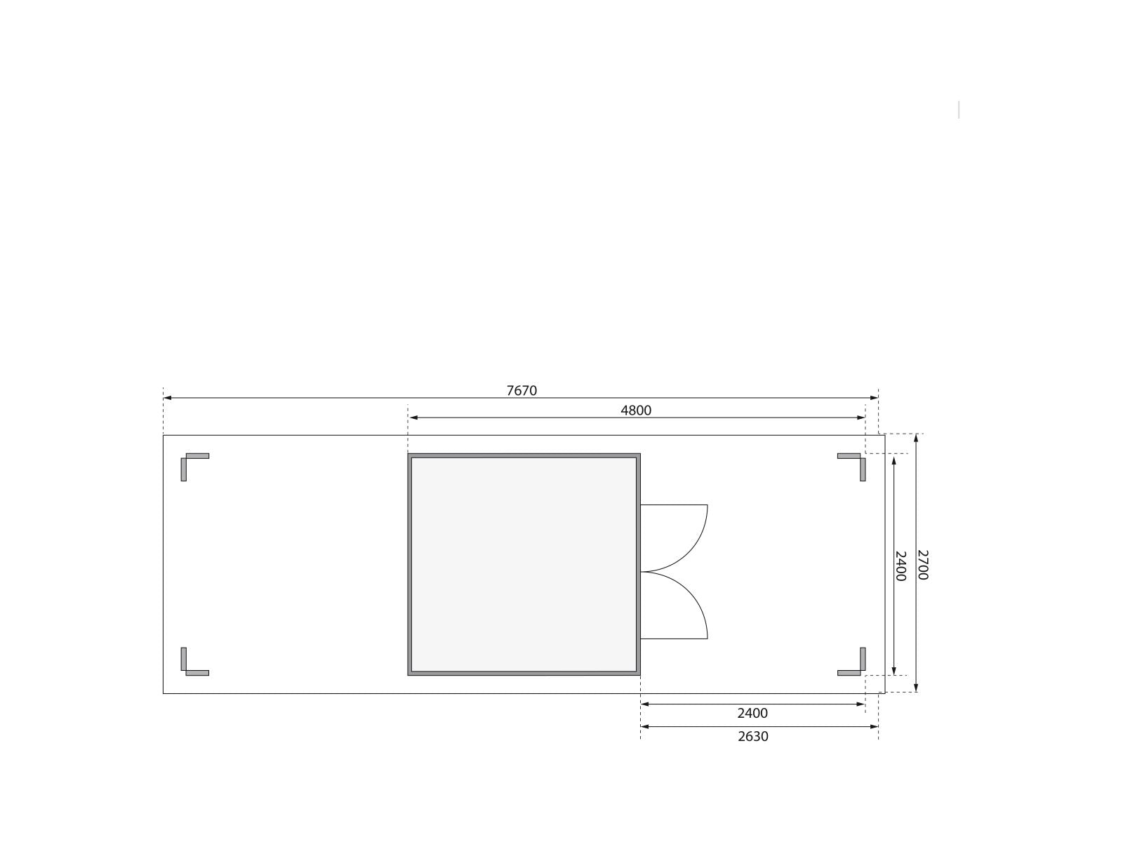 Karibu Gartenhaus Theres 3 natur- 2 Dachbausbauelemente