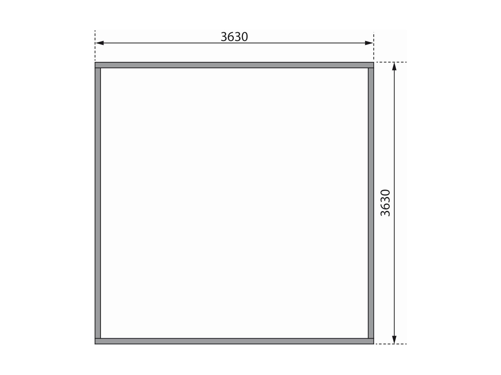 Karibu Gartenhaus Radeburg 3 natur 38 mm