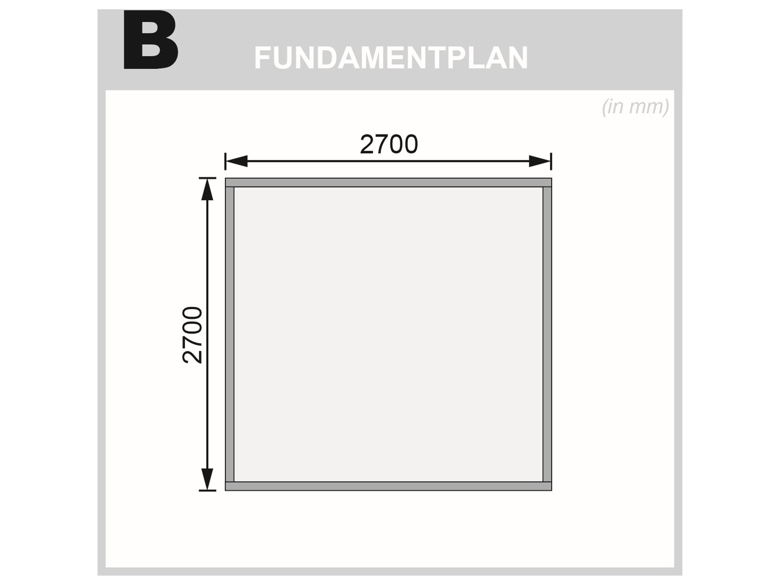 Karibu Gartenhaus Kastorf 6 terragrau - 28 mm