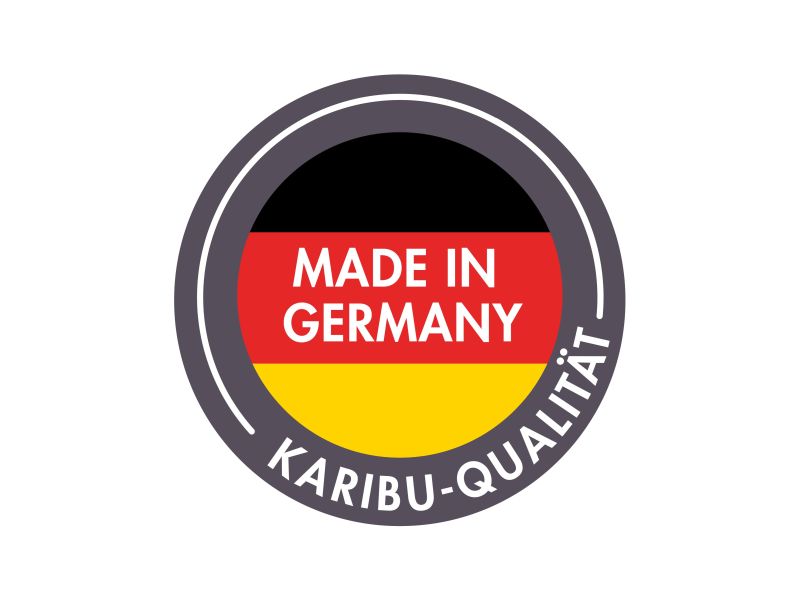 Karibu Saunahaus Arcadia, natur, 73 mm -inkl. 9 kW Ofen ext. Steuerung