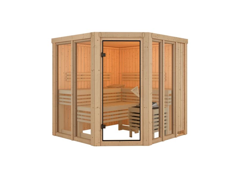 Karibu Sauna Airi, ohne Ofen - ohne Dachkranz -