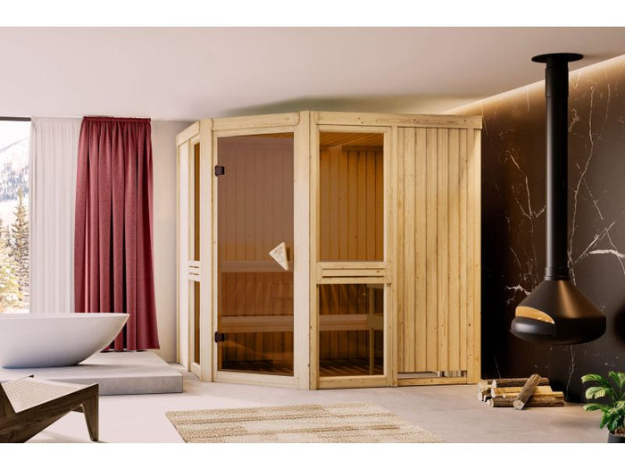 Amelia 2 - Karibu Sauna ohne Ofen - ohne Dachkranz -