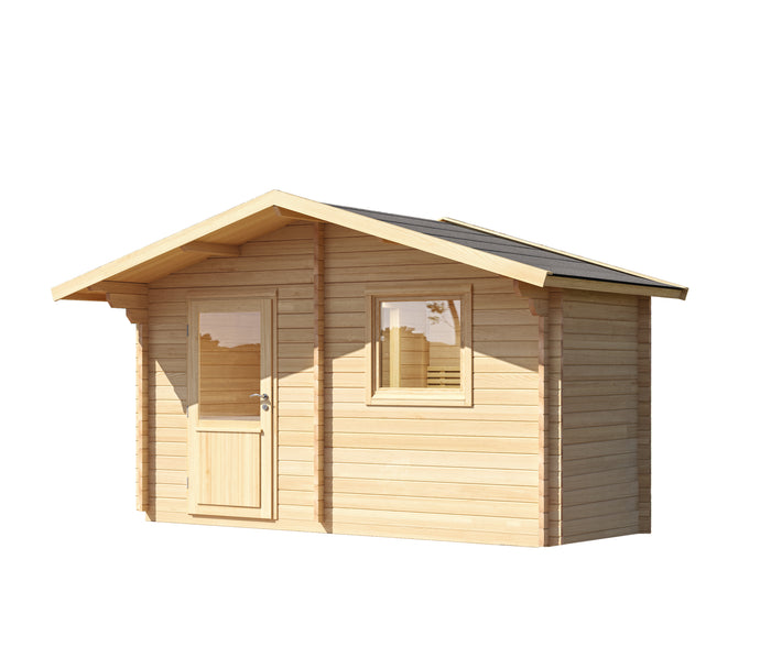 Wolff Finnhaus Saunahaus de luxe Sanna 70 -ohne Terrasse, Set-3