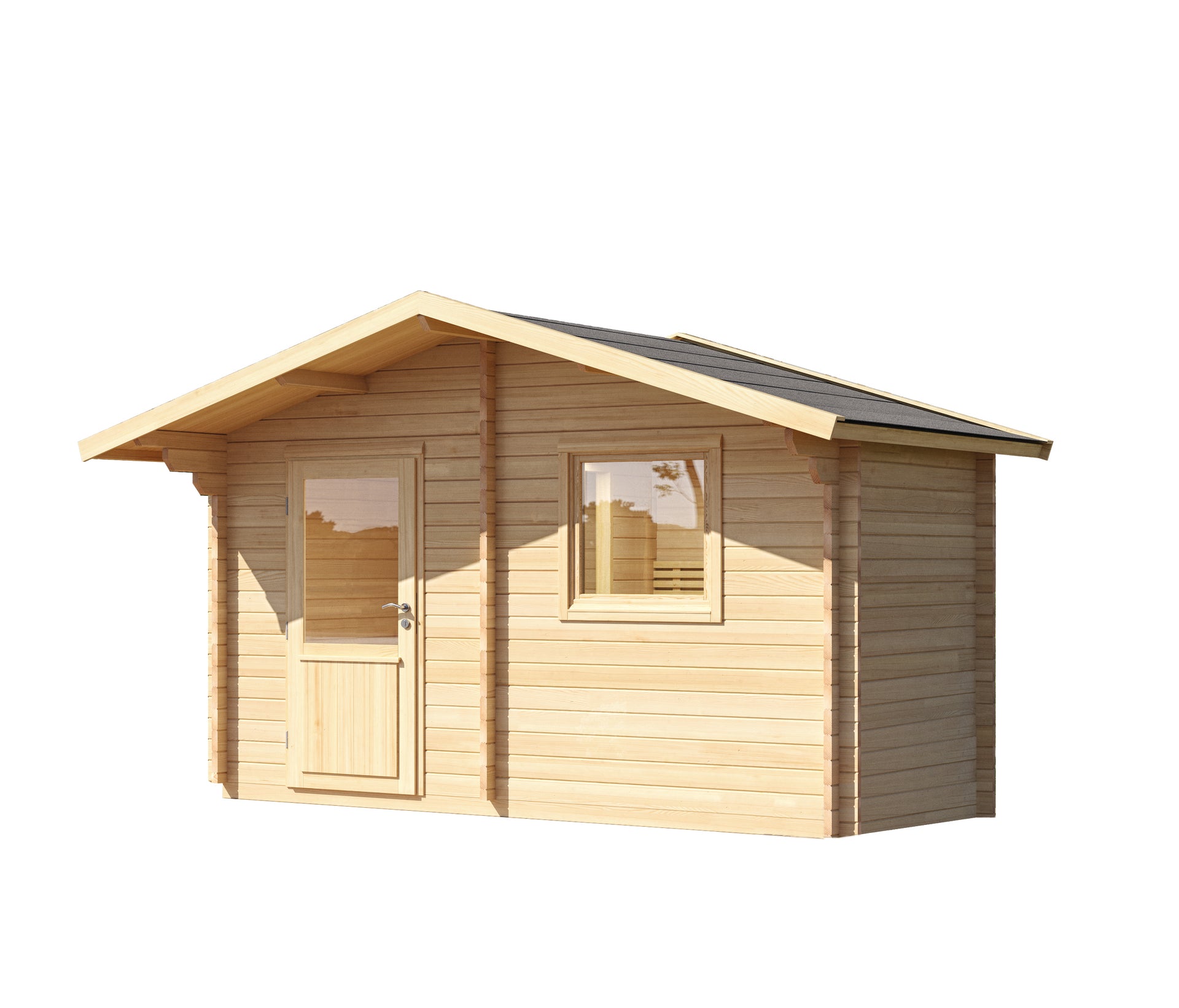 Wolff Finnhaus Saunahaus de luxe Sanna 70 -ohne Terrasse, Set-2