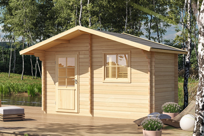 Wolff Finnhaus Saunahaus de luxe Sanna 70 -ohne Terrasse, Set-2