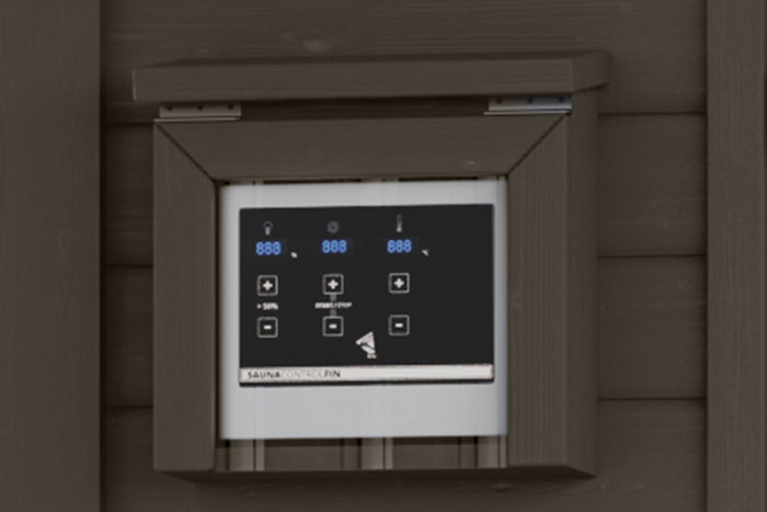 Karibu Steuergerätverkleidung für den Außenbereich, Terragrau