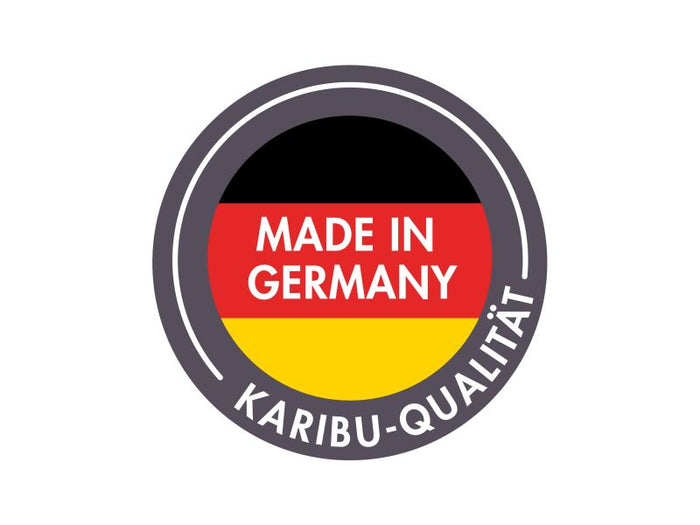 Karibu Hybrid Saunahaus Ares 1, anthrazit/graualuminium, inkl. 9 kW Ofen ext. Steuerung