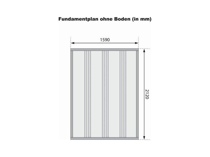 Karibu Fahrradgarage 3, terragrau 19 mm