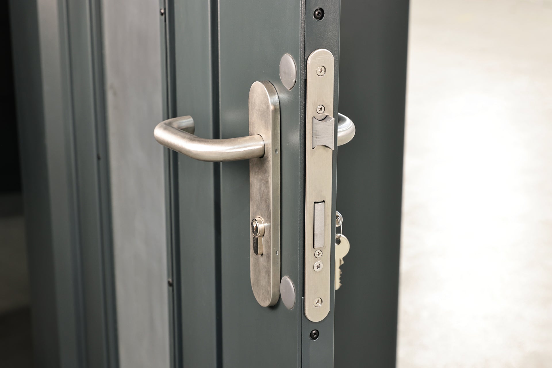 Wolff Finnhaus Metallgartenhaus Thorin 3924, Anthrazit, 1 flg, inkl. Seitendach 1,50 m links