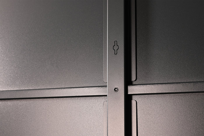 Wolff Finnhaus Metallgartenhaus Thorin 3924, Anthrazit, 1 flg, inkl. Seitendach 1,50 m links