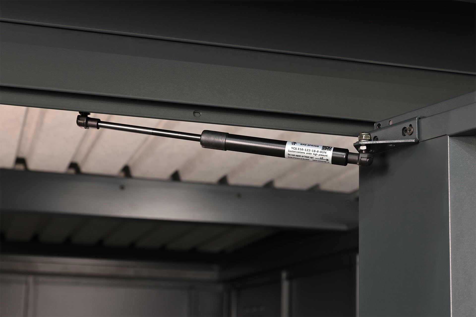 Wolff Finnhaus Metallgartenhaus Thorin 3924, Anthrazit, 1 flg, inkl. Seitendach 1,50 m links