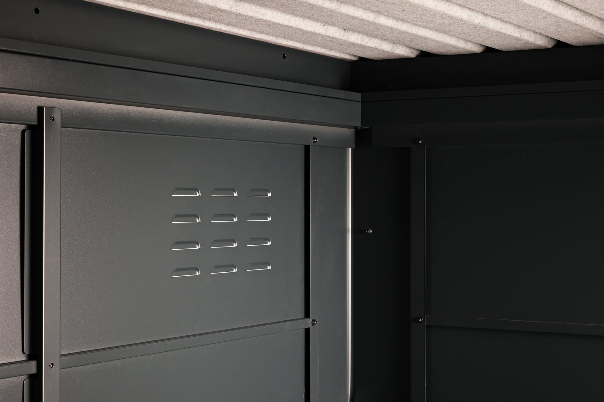 Wolff Finnhaus Metallgartenhaus Thorin 3924, Anthrazit, 1 flg, inkl. Seitendach 1,50 m links