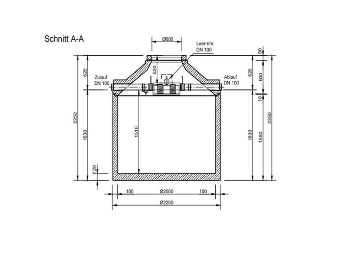 Mall Betonzisterne Family 4700 Liter, begehbar, mit Patronenfilter