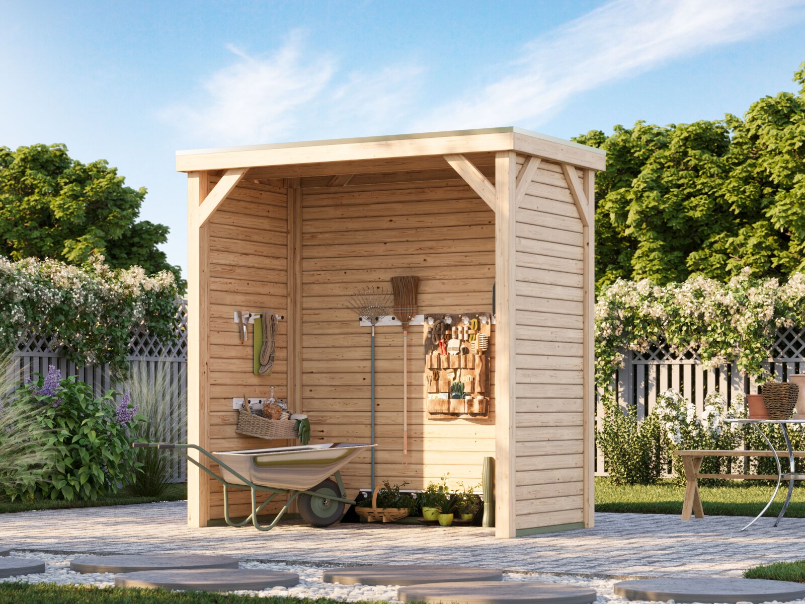 Karibu Pavillon Cubeco halb, natur