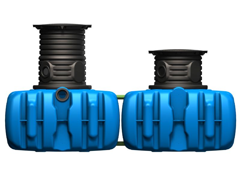 4Rain FLAT XL Flachtank-Zisterne 14.000 Liter (2 x 7.000 Liter), inkl. Schachtverlängerung