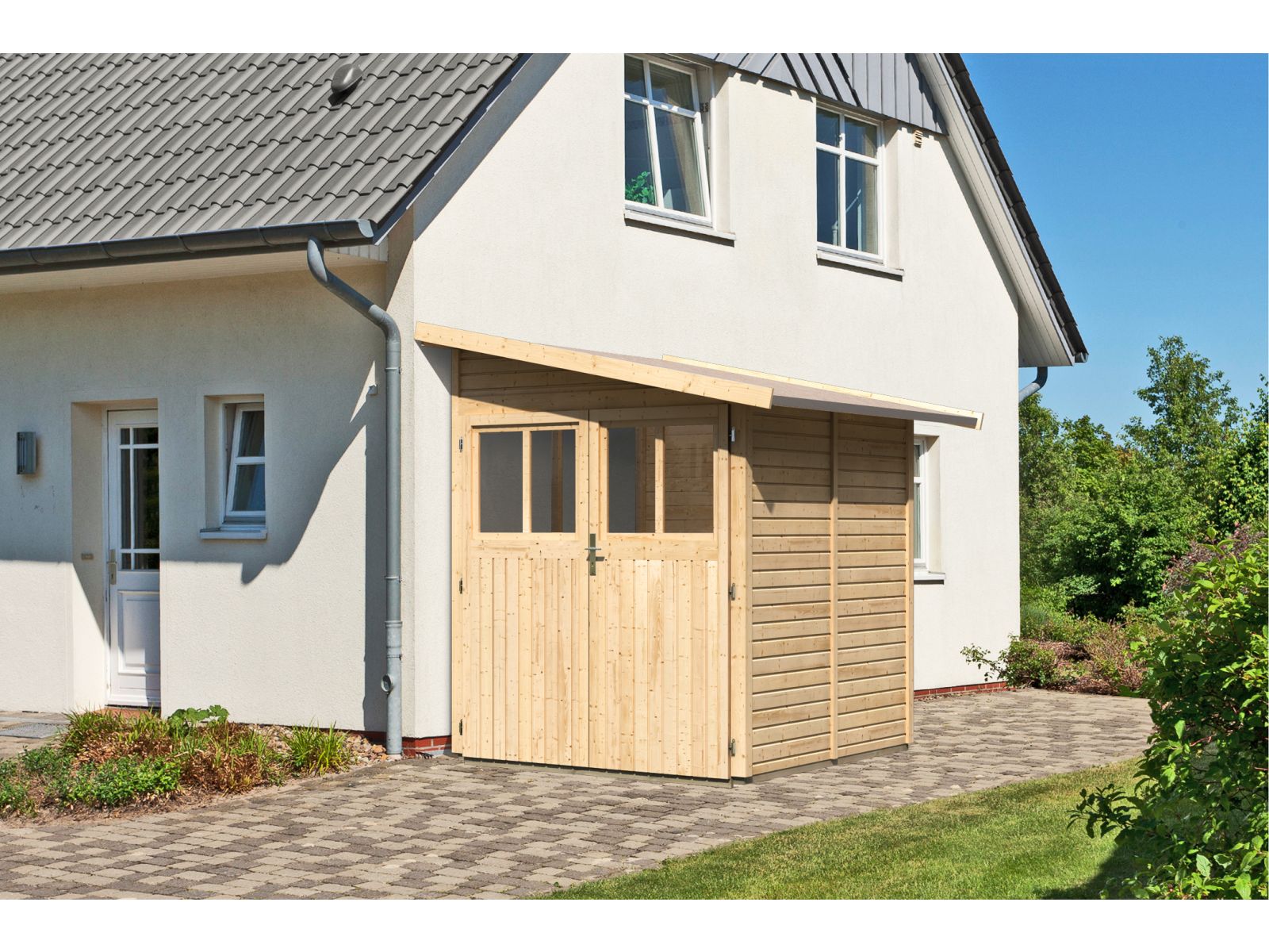 Karibu Gartenhaus Wandlitz 2 natur 19 mm