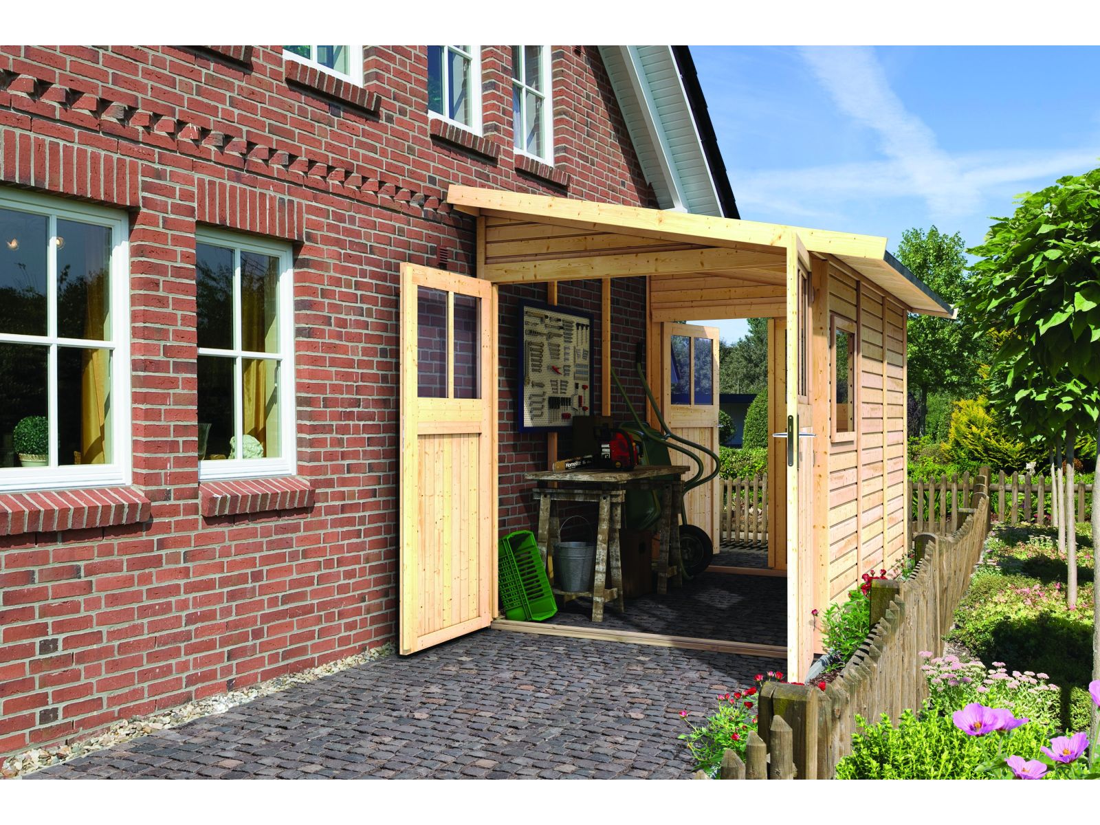 Karibu Gartenhaus Wandlitz 3 natur 19 mm