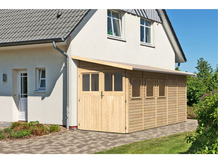 Karibu Gartenhaus Wandlitz 5 natur 19 mm