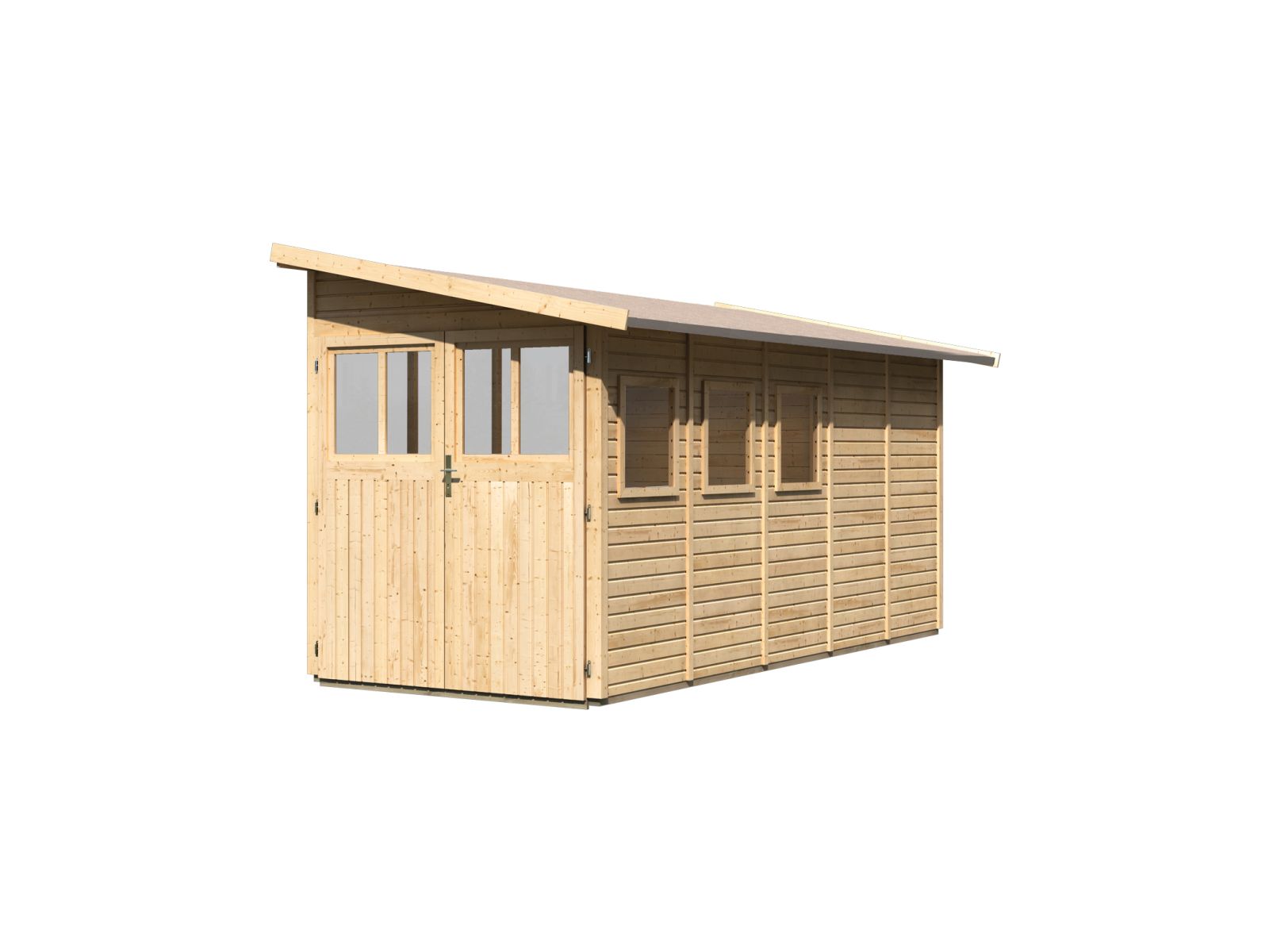 Karibu Gartenhaus Wandlitz 5 natur 19 mm