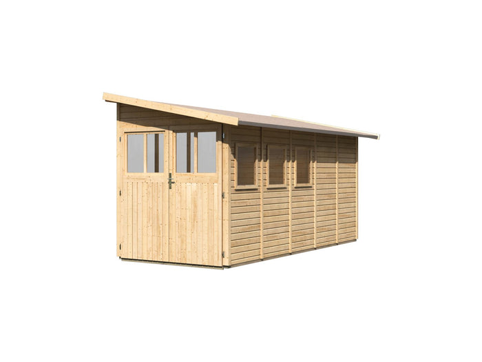 Karibu Gartenhaus Wandlitz 5 natur 19 mm