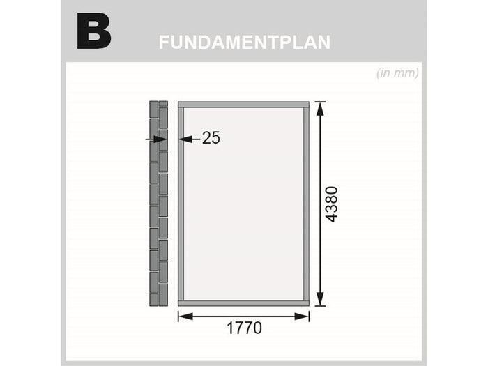 Karibu Gartenhaus Wandlitz 5 natur 19 mm