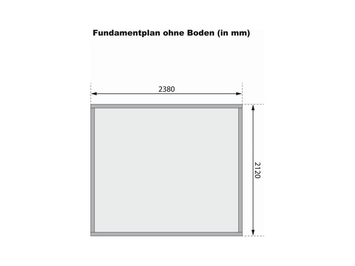 Karibu Gartenhaus Glücksburg 4 natur 19 mm