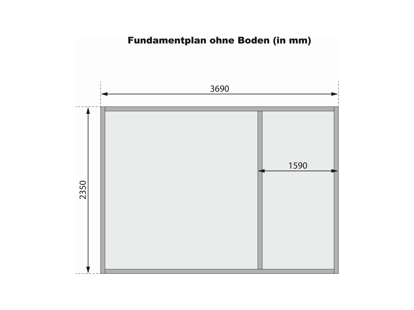 Karibu Gartenhaus Radur 0 28 mm 2-Raum-Haus
