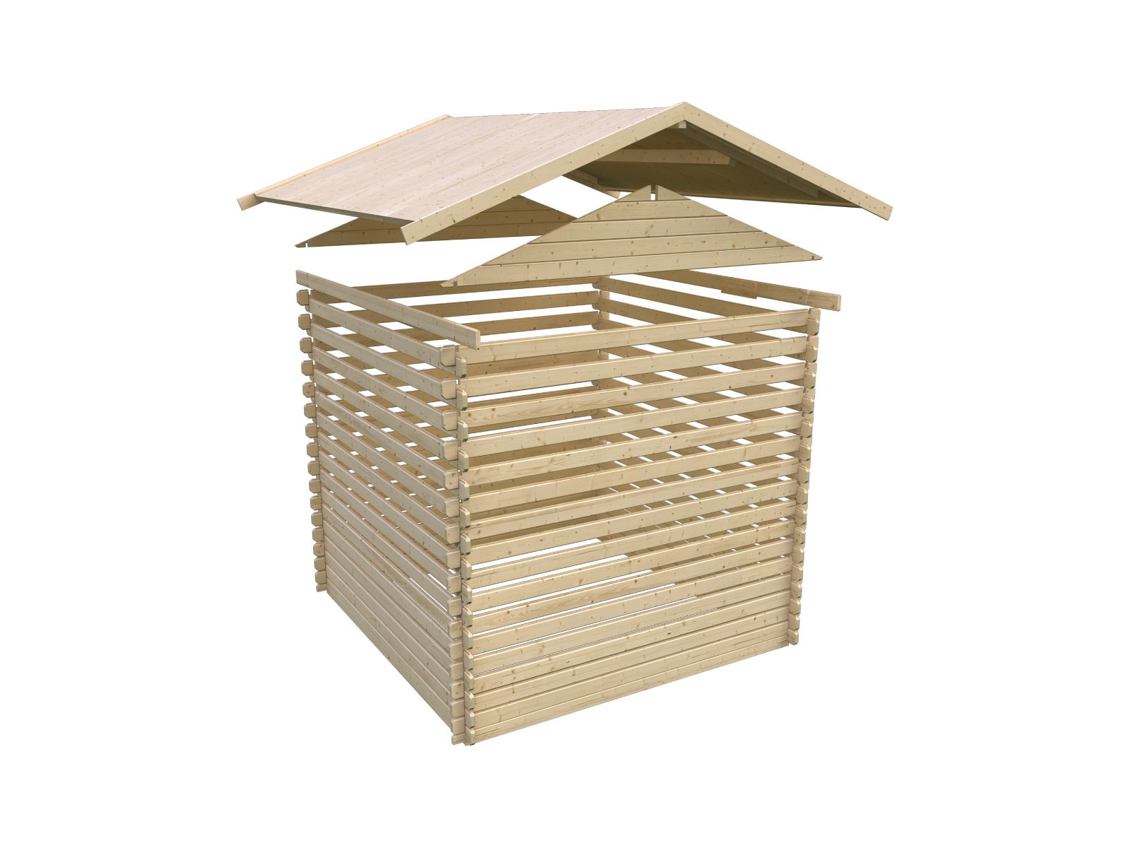 Karibu Gartenhaus Radur 0 28 mm 2-Raum-Haus