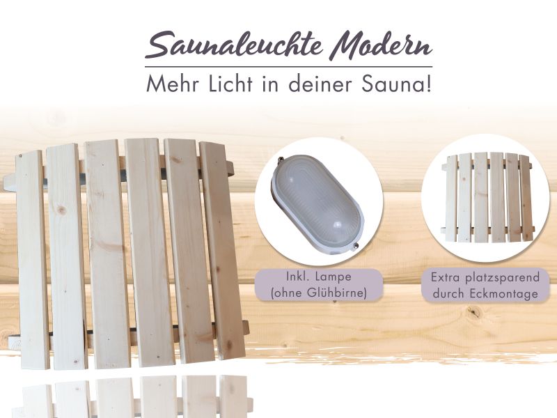 Karibu Saunaleuchte Modern