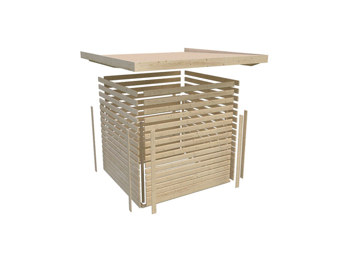 Karibu Gartenhaus Goldendorf 5 terragrau 19 mm