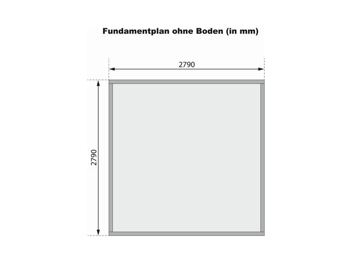 Gartenhaus 38 mm Felsenau 3 naturbelassen