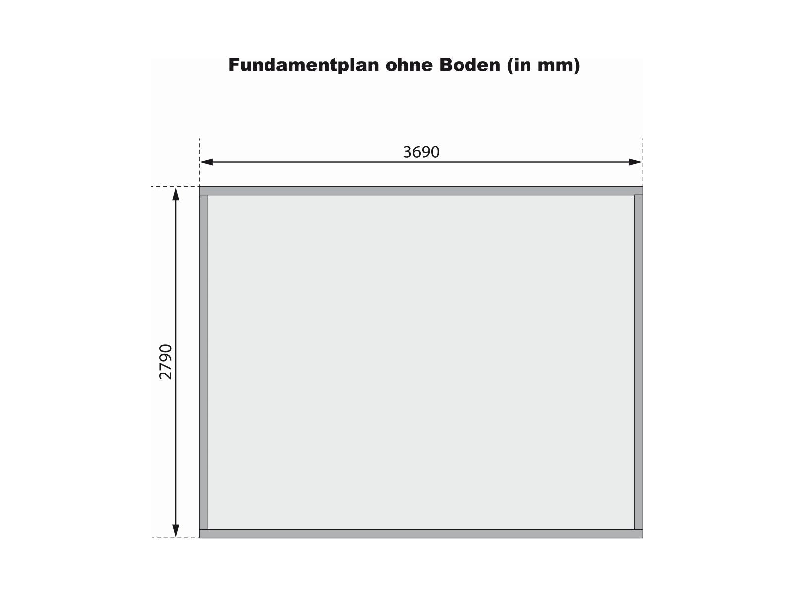 Gartenhaus 38 mm Felsenau 5 naturbelassen