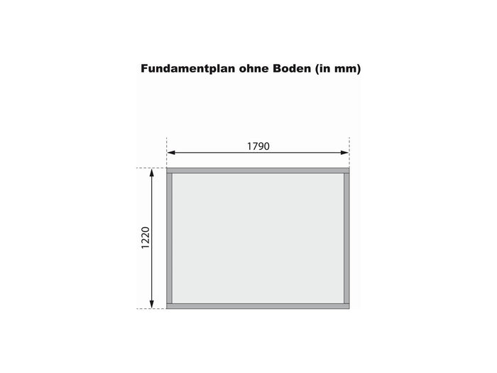 Karibu Gerätehaus Merseburg 2 natur 14 mm