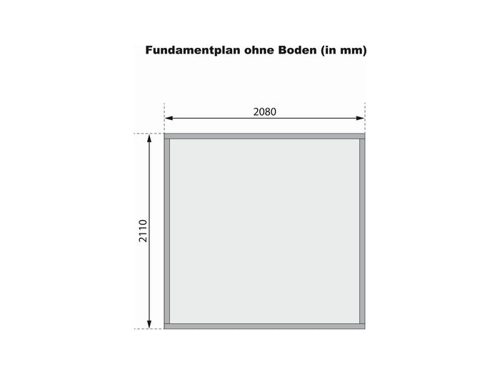 Karibu Gerätehaus Merseburg 4 natur 14 mm