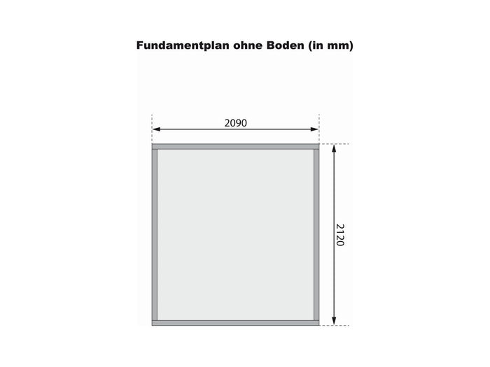 Karibu Gartenhaus Glücksburg 3 terragrau 19 mm