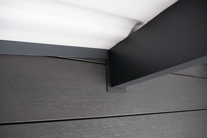 Wolff Finnhaus WPC-Haus Tona 6030 Hellgraumit Wandpaket