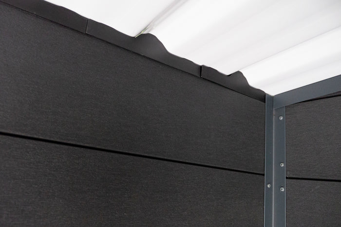 Wolff Finnhaus WPC-Haus Tona 6024 Anthrazit mit Wandpaket