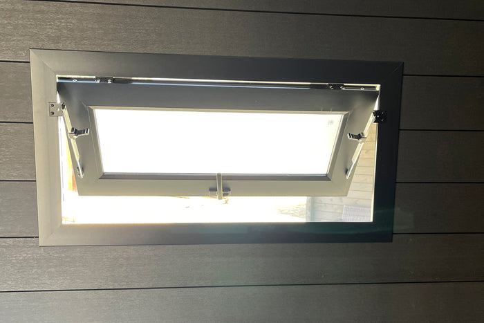 Wolff Finnhaus WPC-Haus Tona 5024 Anthrazit mit Wandpaket